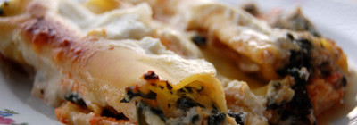 Cannelloni met spinazie en ricotta
