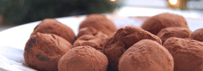 Chocoladetruffels voor kerst