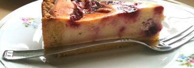 Frambozen-cheesecake