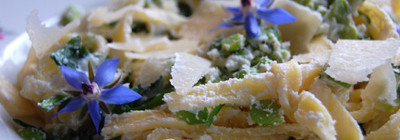Pasta met velderwtjes en ricotta