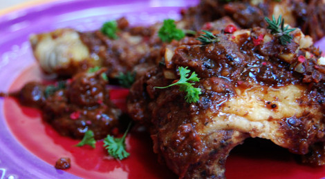 Mexicaanse kip met chocoladesaus